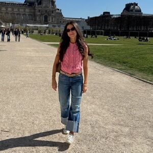 Pink Sleeveless Cardigan